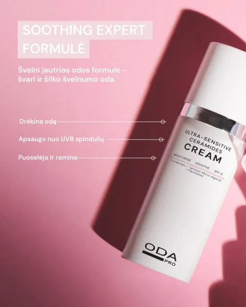 ODA PRO kremas su keramidais jautriai odai 50ml
