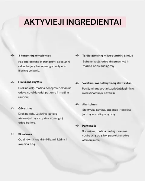 ODA PRO kremas su keramidais jautriai odai 50ml