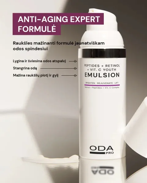 ODA PRO peptidų emulsija su retinoliu ir vitaminu C 50ml