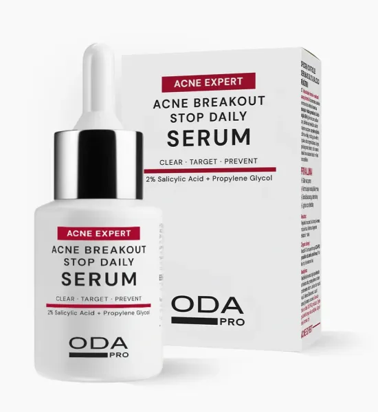 ODA PRO spuogų kontrolei serumas su 2% Salicilio rūgštimi 30ml