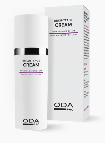 ODA PRO šviesinamasis ir stangrinamasis kremas su DMAE ir pieno rūgštimi 50ml