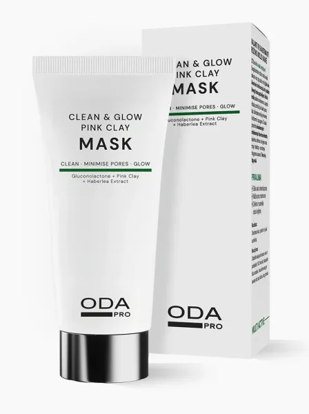 ODA PRO valanti ir skaistinanti rožinio molio kaukė 50ml
