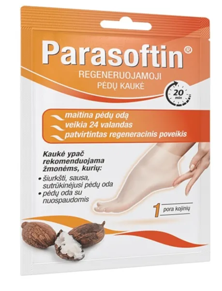 PARASOFTIN regeneruojamoji pėdų kaukė-kojinė (1 pora)