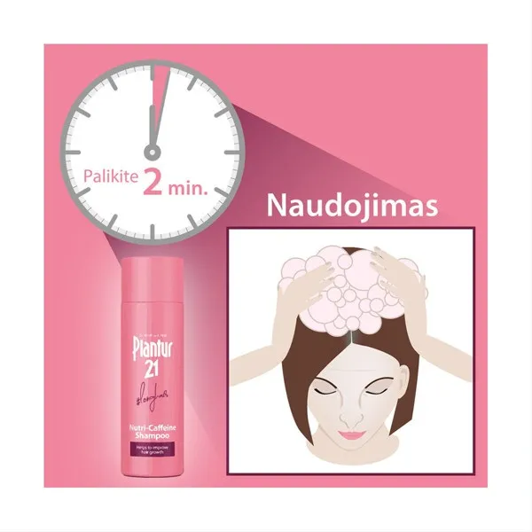 PLANTUR 21 Long Hair šampūnas su kofeinu 200ml