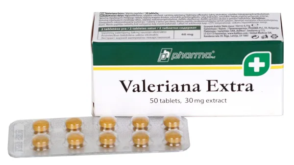 Maisto papildas PHARMA Valeriana Extra tabletės N50