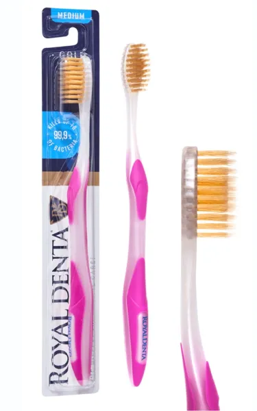 ROYAL DENTA vidutinio kietumo dantų šepetėlis GOLD MEDIUM N1