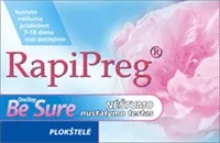 Testas nėštumui nustatyti RAPIPREG plokštelė