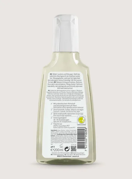 RAUSCH Heartseed Sensitive šampūnas širdažolių raminantis jautriai galvos odai 200ml