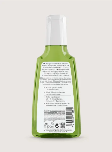 RAUSCH Swiss Herbal Care šampūnas su Šveicariškų žolelių ekstraktu 200ml