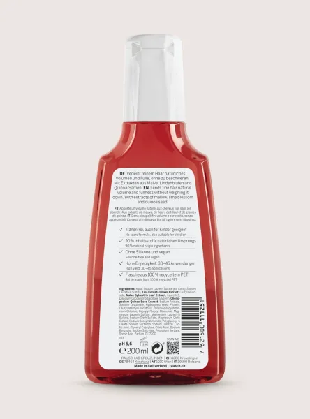 RAUSCH Mallow Volume šampūnas su dedešvomis, didinantis plaukų apimtį 200ml