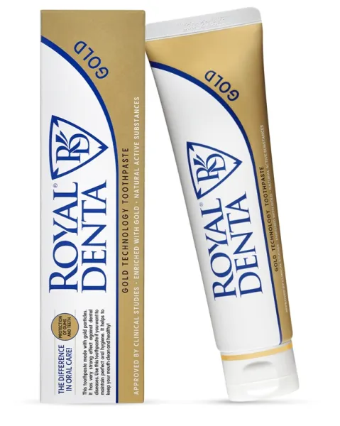 ROYAL DENTA dantų pasta GOLD su auksu dantenų stiprinimui 130g