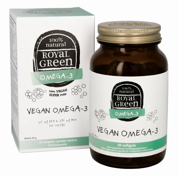 Maisto papildas ROYAL GREEN Vegan Omega-3 minkštos kaps. N60