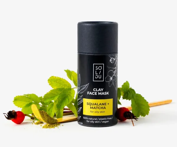 SOLIDU Molio kaukė riebiai odai: skvalanas + matcha 55g