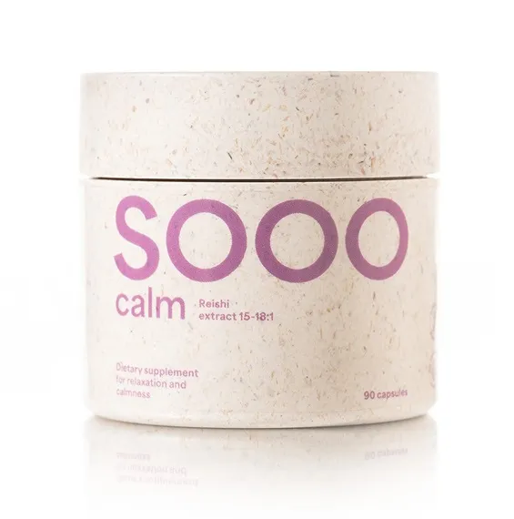 Maisto papildas SOOO calm: Reishi ekstraktas 15-18:1 350mg kapsulės N90