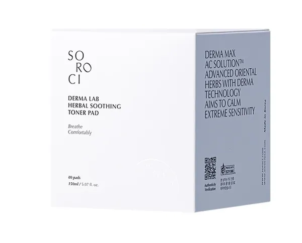 SOROCI Derma Lab Herbal raminamieji toniko diskeliai (80 diskelių) 150ml
