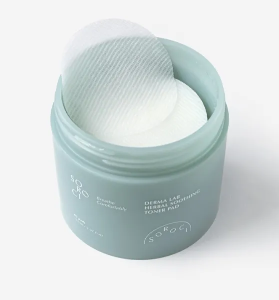 SOROCI Derma Lab Herbal raminamieji toniko diskeliai (80 diskelių) 150ml