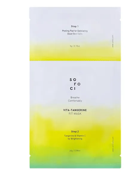 SOROCI lakštinė veido kaukė Vita-Tangerine 3g + 25g