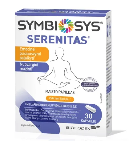 Maisto papildas SYMBIOSYS Serenitas kapsulės N30