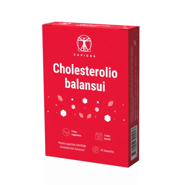 SAPIENS maisto papildas Cholesterolio balansui kapsulės N30