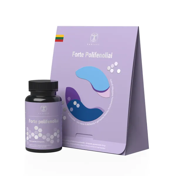 SAPIENS maisto papildas Forte Polifenoliai kapsulės N60