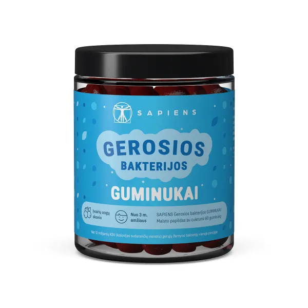 SAPIENS maisto papildas Gerosios bakterijos Guminukai N60