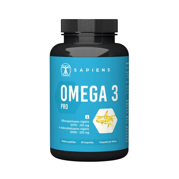 SAPIENS maisto papildas Omega 3 PRO kapsulės N90