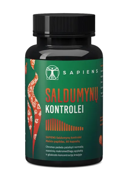 SAPIENS maisto papildas Saldumynų kontrolei kapsulės N60