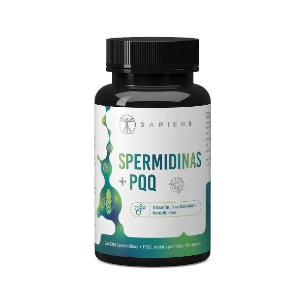 SAPIENS maisto papildas Spermidinas + PQQ kapsulės N30