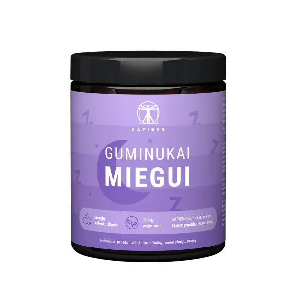 SAPIENS maisto papildas Guminukai miegui N60
