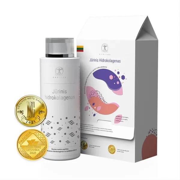 SAPIENS maisto papildas Jūrinis hidrokolagenas (su hialuronu) 500ml