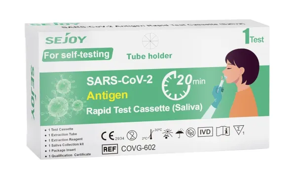 SEJOY SARS-CoV-2 antigenų greitasis testas iš seilių 1 vnt.