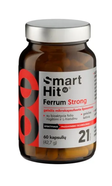 Maisto papildas SmartHit IV Ferrum Strong kapsulės N60
