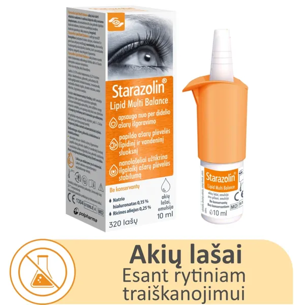STARAZOLIN Lipid Multi Balance akių lašai, emulsija 10ml