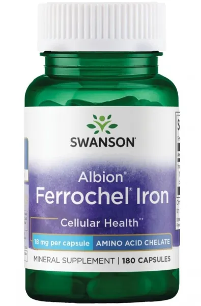 Maisto papildas SWANSON Geležis (Bisglicinatas) 18mg N180