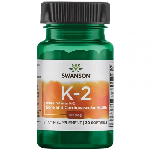 Maisto papildas SWANSON VITAMINAS K2 (MENACHINONAS-7) N30