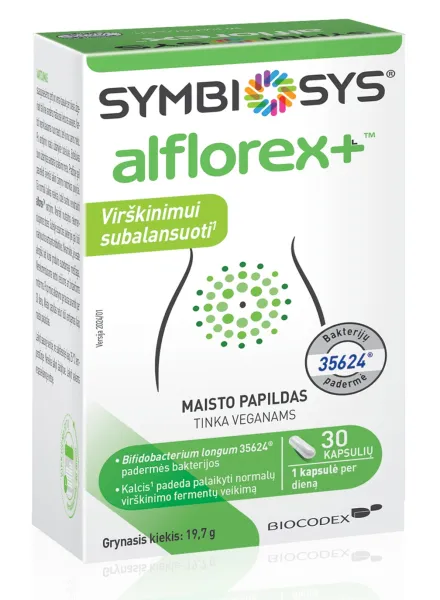 Maisto papildas SYMBIOSYS Alflorex + kapsulės N30