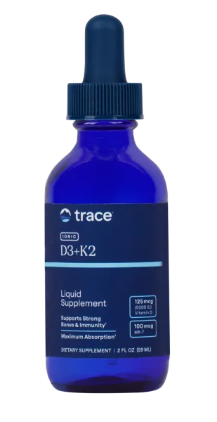 Maisto papildas TRACE MINERALS vitamino D3 ir K2 396 dozės 59ml