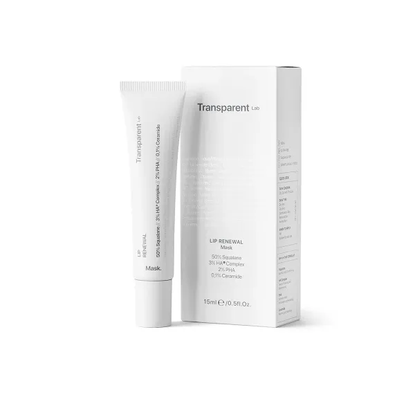 TRANSPARENT Lab Lip Renewal Mask atstatomoji naktinė lūpų kaukė 15ml
