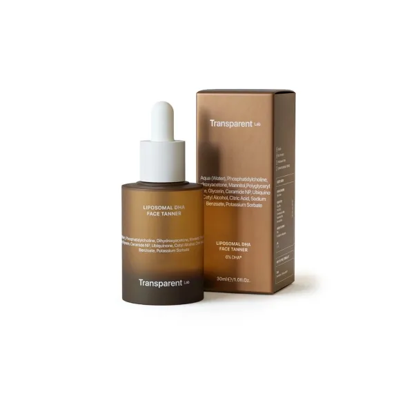 TRANSPARENT Lab Liposomal DHA įdegio lašiukai veidui 30ml