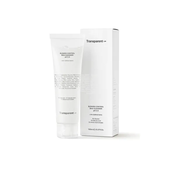 TRANSPARENT Lab BHA veido prausiklis-valiklis 150ml
