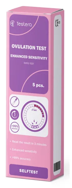 TESTERA ovuliacijos testas (srautinis) 5 vnt.