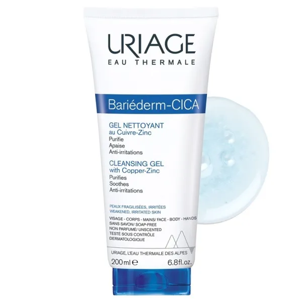 URIAGE Bariederm Cica gelinis prausiklis su Cu - Zn 200ml