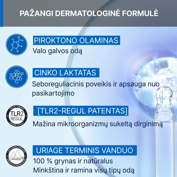 URIAGE D. S. Hair šampūnas nuo pleiskanų 200ml