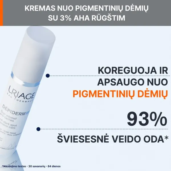 URIAGE Depiderm kremas nuo pigmentinių dėmių 30ml