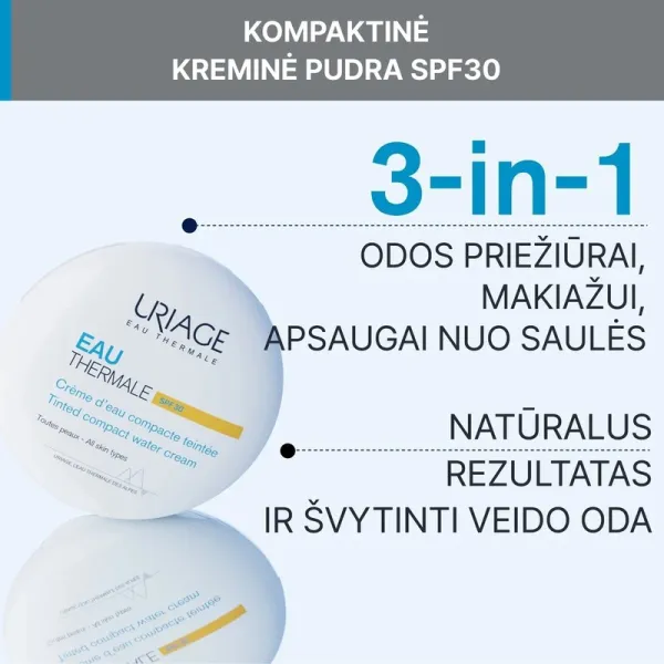 URIAGE Eau Thermale kompaktinė kreminė pudra su atspalviu SPF30 10g