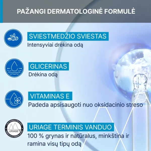 URIAGE Eau Thermale kremas rankoms kasdienei priežiūrai 50ml