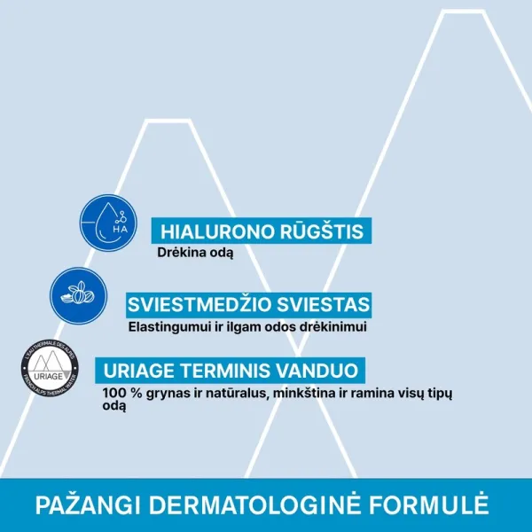 URIAGE Eau Thermale pienelis kūnui švelnus 500ml