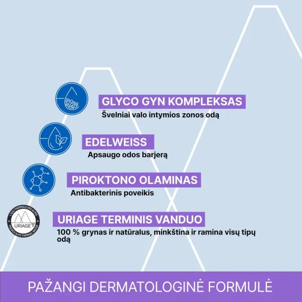 URIAGE GYN - 8 gelis intymiai higienai raminamasis 100ml