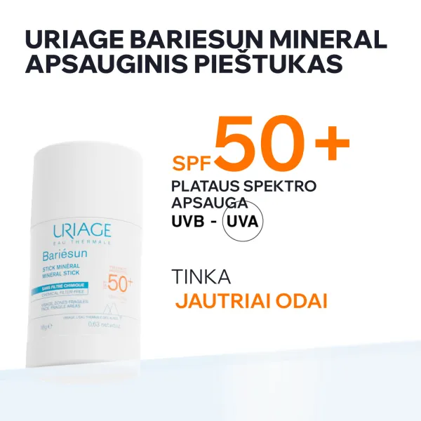 Uriage Bariesun Mineral apsauginis pieštukas SPF50+ 18g
