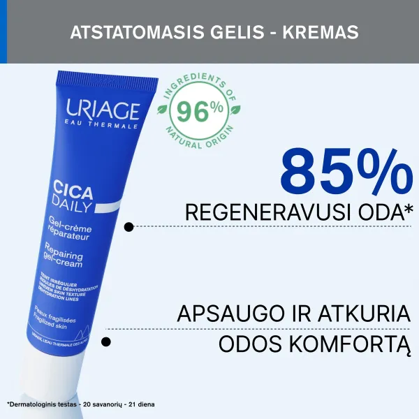 Uriage Cica Daily kasdienis gelis - kremas 40ml